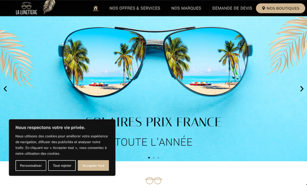 Aperçu du site LA LUNETTERIE
